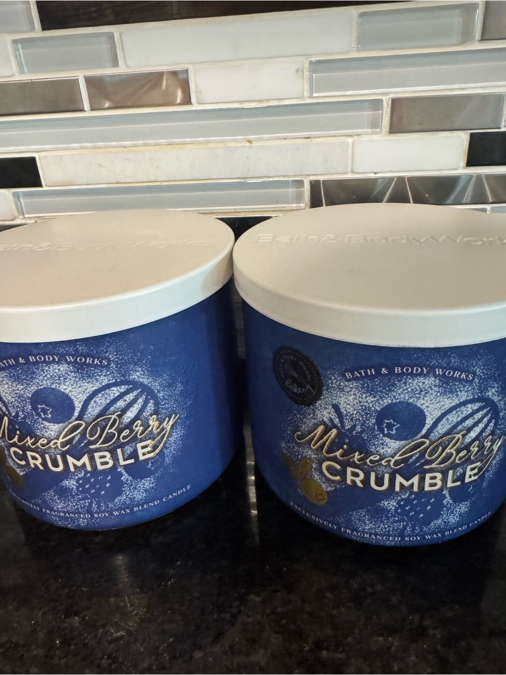 Bath & Body Works Mixed Berry Crumble Candle - set of 2